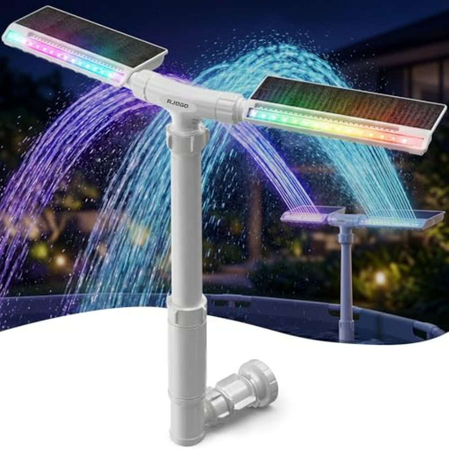 Pool Light Solar Rechargeable - Solar pool fountain for inground above