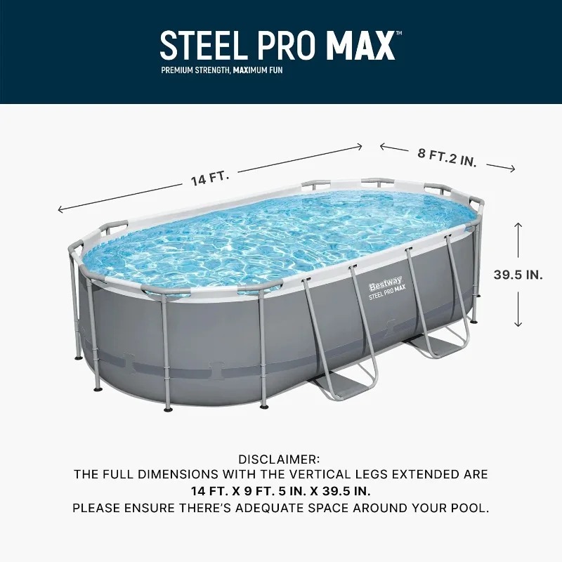 Bestway Steel Pro MAX 14ft x 8 - đánh giá và giá Pool Ladder Above Ground