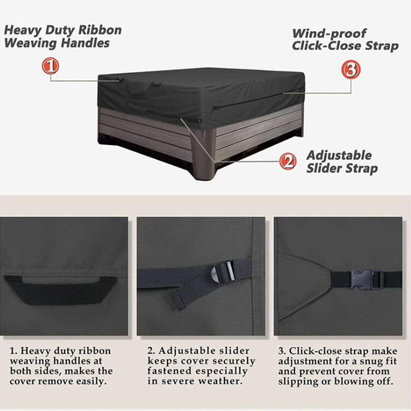 Square Spa Hot Tub Dust Cover  - đánh giá và giá Pool Cover Waterproof
