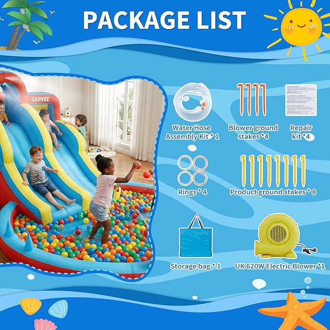 All-Season 8-in-1 Inflatable W - đánh giá và giá Water Slide Inflatable