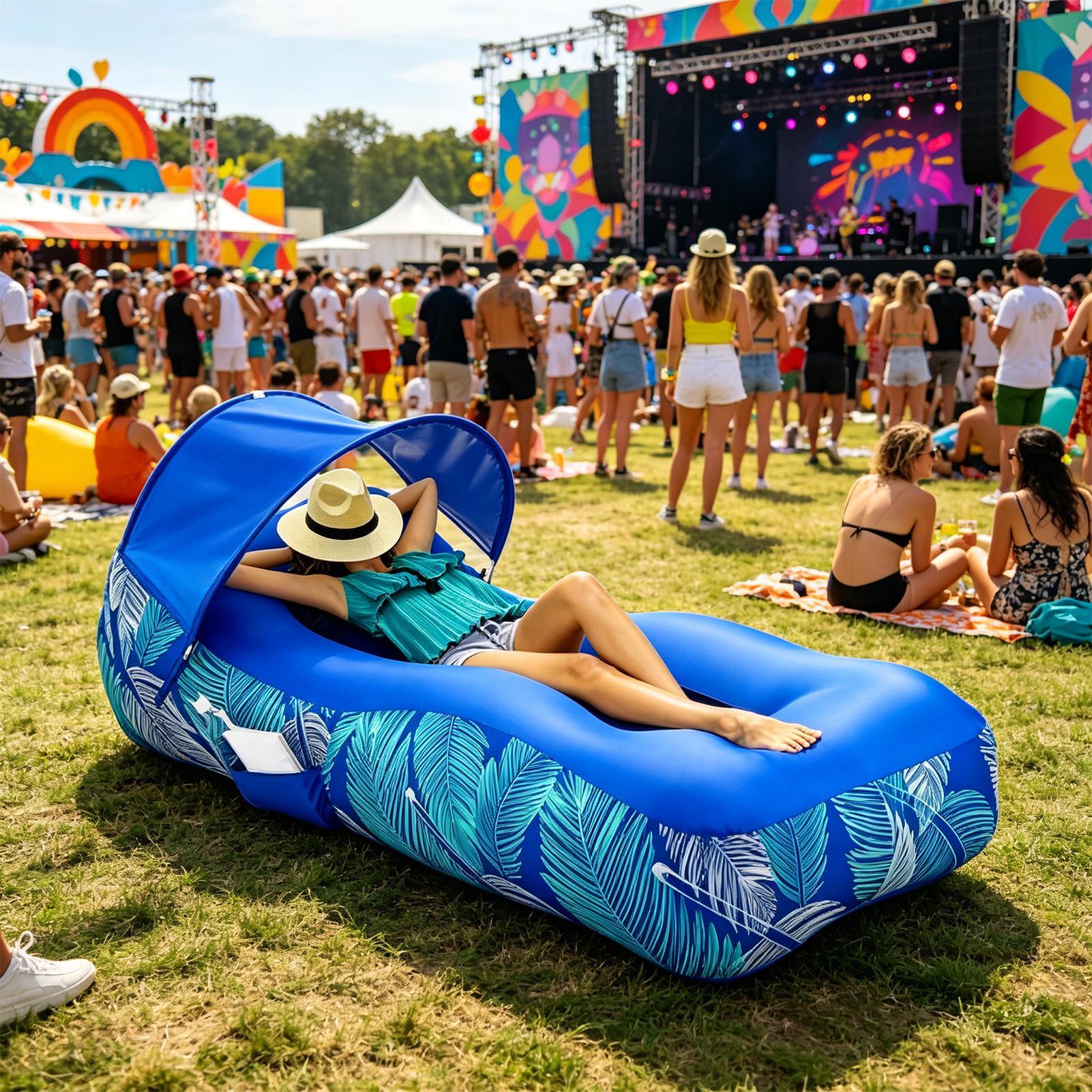 Inflatable Lounger with Sunsha - đánh giá và giá Pool Lounger Inflatable