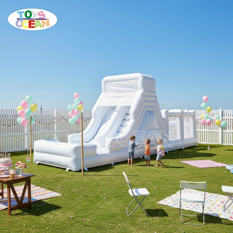 White Inflatable Water Slide w - đánh giá và giá Water Slide Inflatable