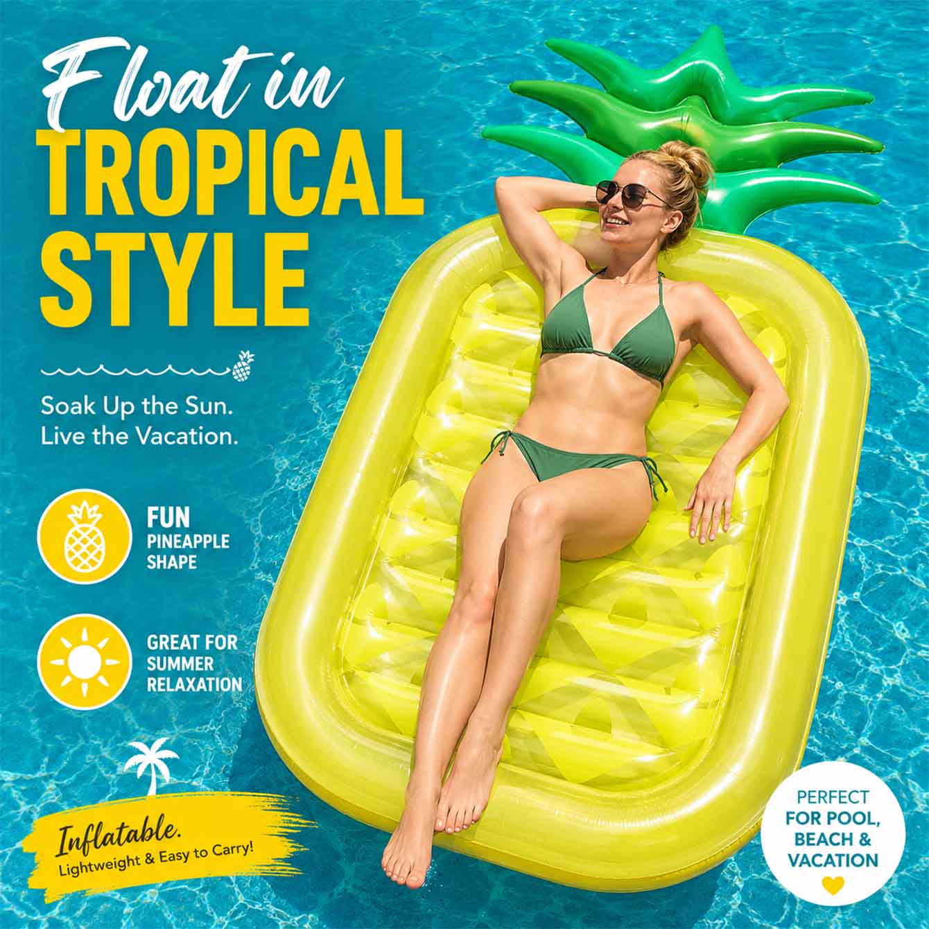 Inflatable Pool Float, Inflata - đánh giá và giá Pool Lounger Inflatable