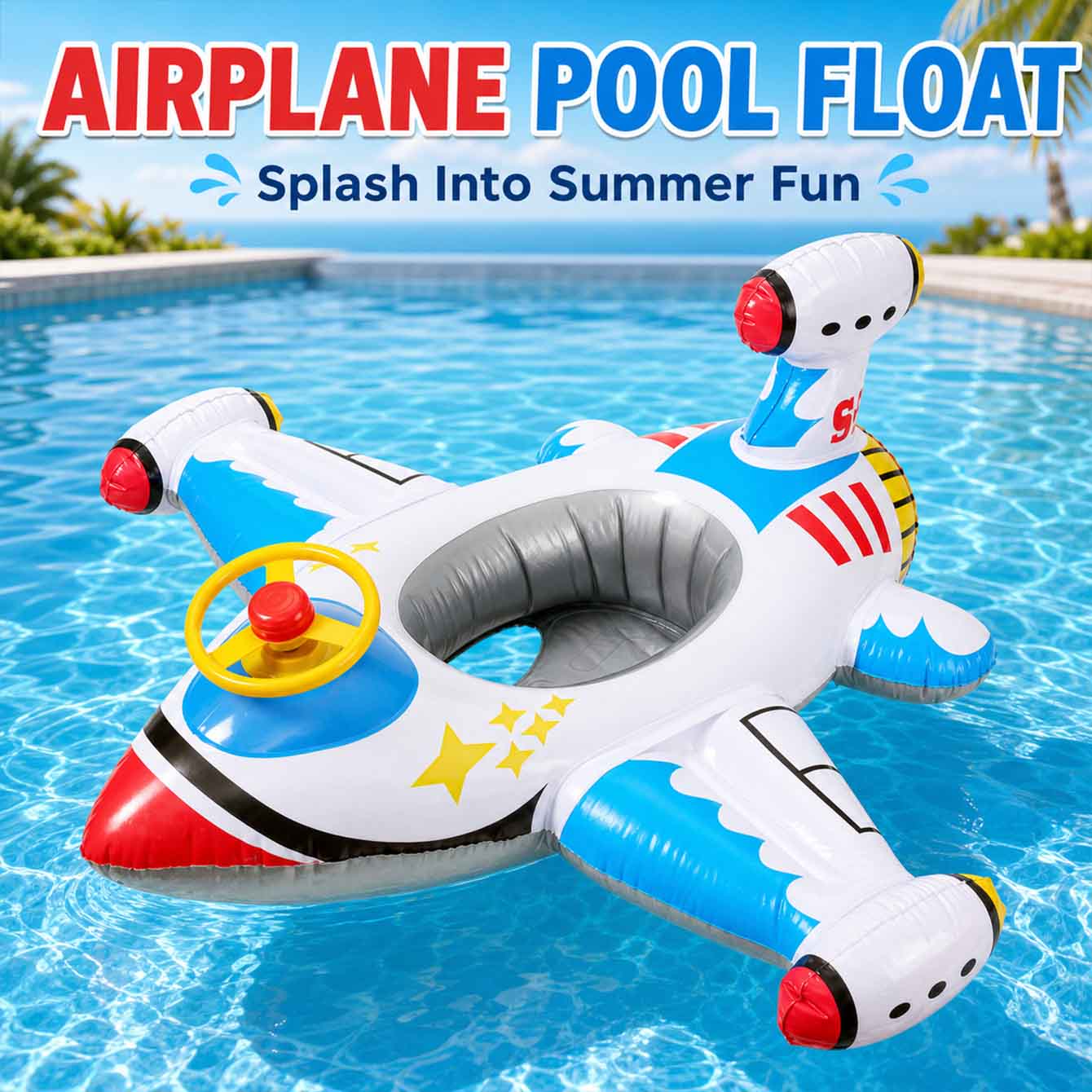 1PC Airplane Swimming Float In - đánh giá và giá Pool Float Ring Inflatable