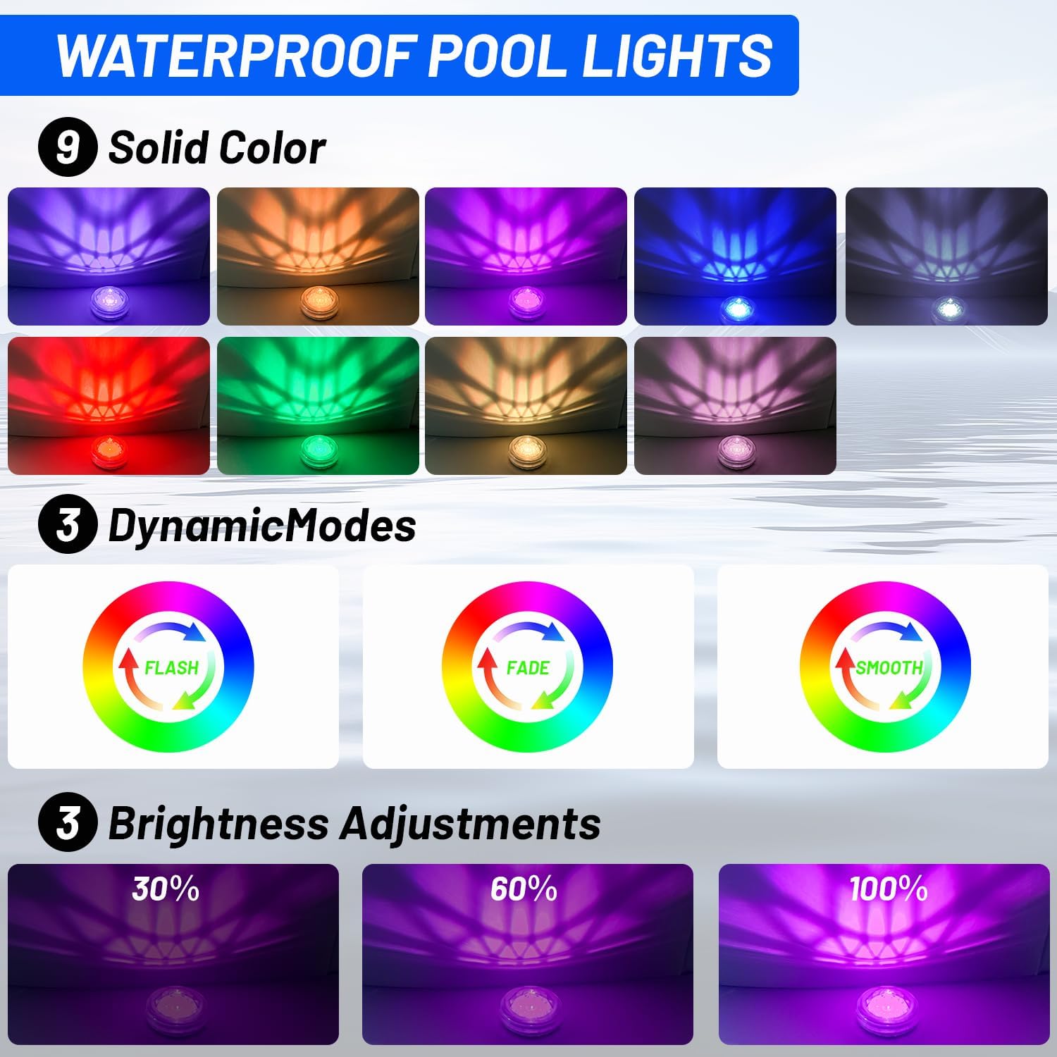 Pool Lights,Solar Rechargeable - đánh giá và giá Pool Light Solar Rechargeable