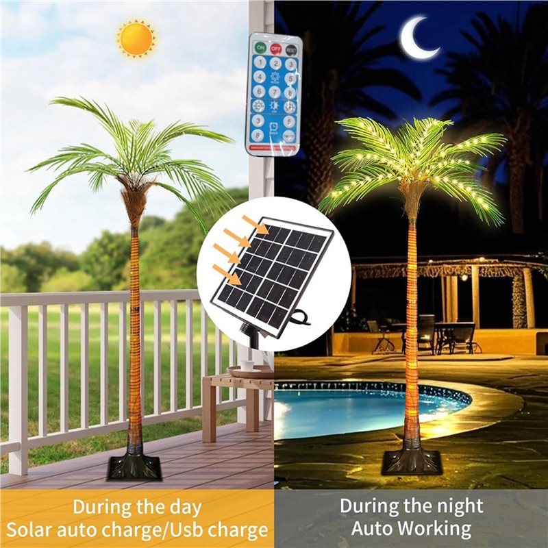 ABRW-Solar Palm Tree Lights Wi - đánh giá và giá Pool Light Solar Rechargeable