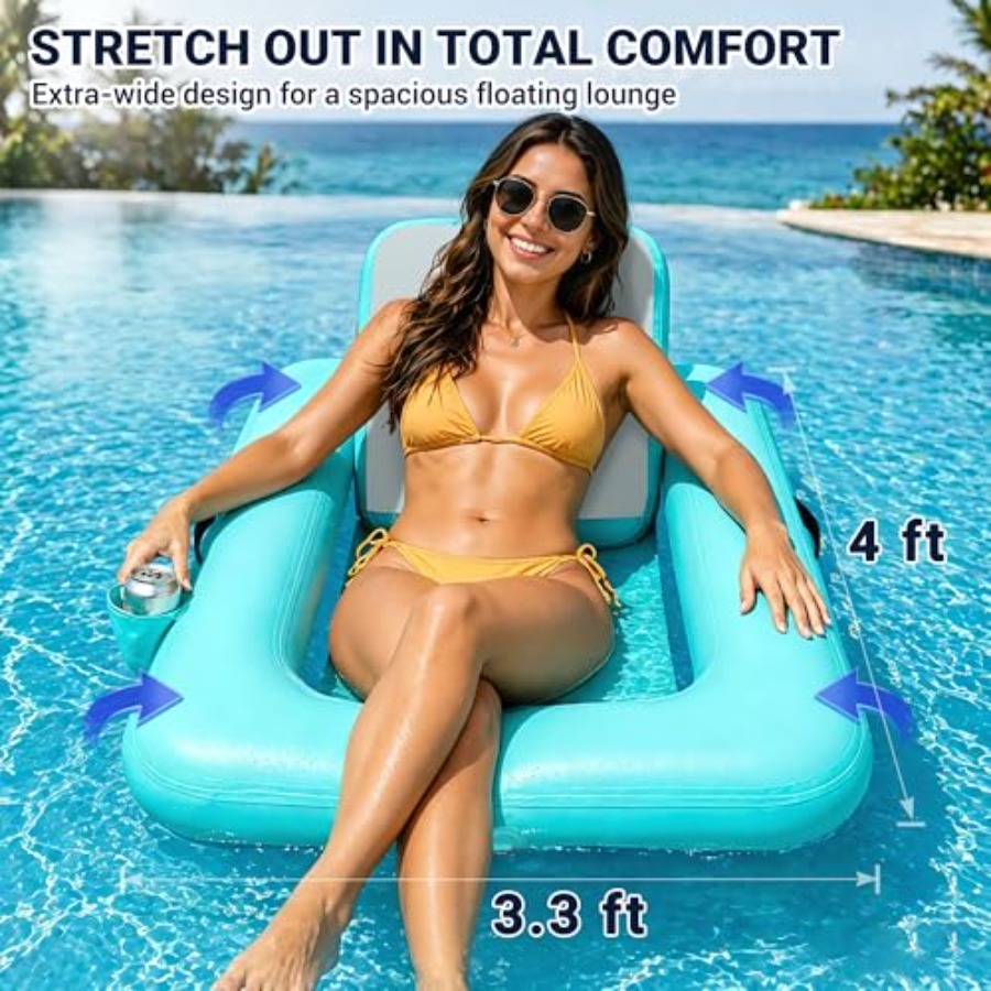 Floating Chairs with Backrest  - đánh giá và giá Pool Lounger Inflatable