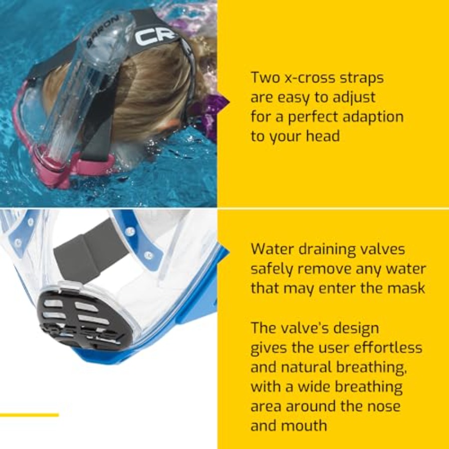 Junior snorkeling kit for kids - đánh giá và giá Snorkel Mask Full Face